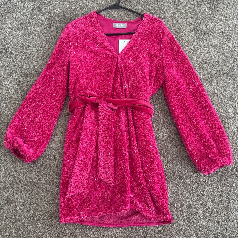 Sequin Wrap Dress
